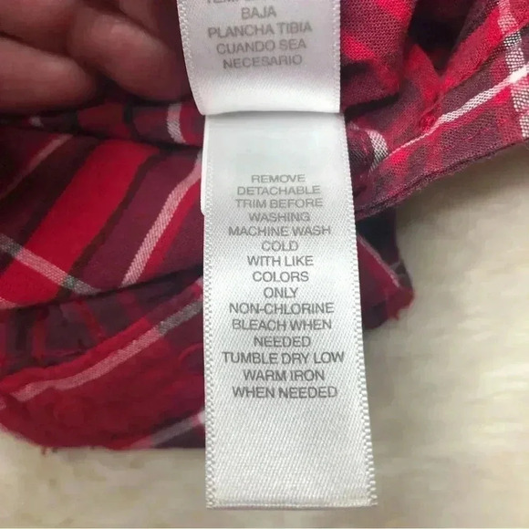 The Children’s Place Onesie Red/Black/White Plaid collared Buttoned 3-6 Months - Picture 12 of 16